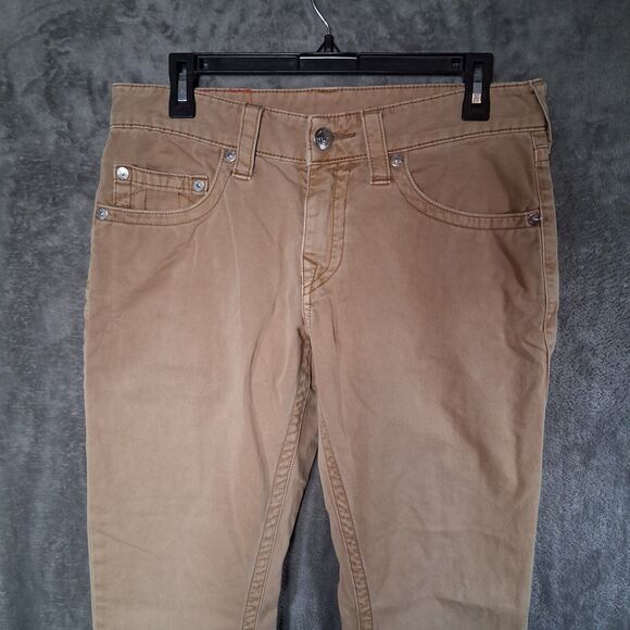 True Religion Slim Color Straw Mens 30 Inseam 33 Rare To Find  MEGJ19EDI Read - Picture 3 of 12